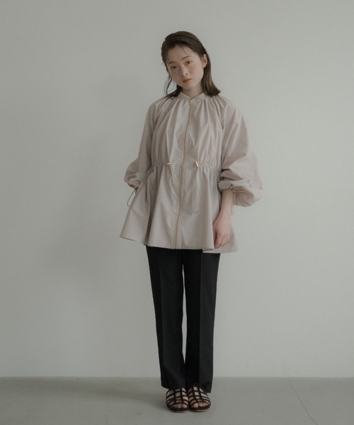 kaene（カエン）の「ドロストシャーリング撥水ブルゾン / daily collection（ブルゾン・レディース・ベージュ/カーキ/ブラック・2/3）」の4枚目の写真