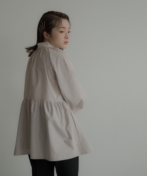 kaene（カエン）の「ドロストシャーリング撥水ブルゾン / daily collection（ブルゾン・レディース・ベージュ/カーキ/ブラック・2/3）」の6枚目の写真