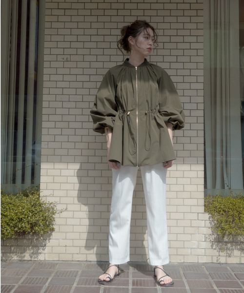 kaene（カエン）の「ドロストシャーリング撥水ブルゾン / daily collection（ブルゾン・レディース・ベージュ/カーキ/ブラック・2/3）」の11枚目の写真