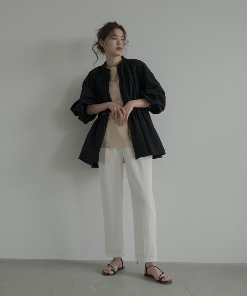 kaene（カエン）の「ドロストシャーリング撥水ブルゾン / daily collection（ブルゾン・レディース・ベージュ/カーキ/ブラック・2/3）」の14枚目の写真