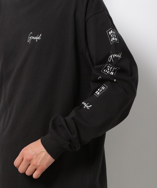 LAKOLE(ラコレ)の「袖プリントロングスリーブTシャツ / 262326(Tシャツ/カットソー・メンズ・ホワイト/ブラック/グリーン・MEDIUM/LARGE)」の11枚目の写真