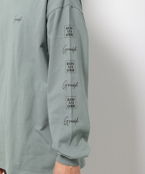 LAKOLE(ラコレ)の「袖プリントロングスリーブTシャツ / 262326(Tシャツ/カットソー・メンズ・ホワイト/ブラック/グリーン・MEDIUM/LARGE)」の19枚目の写真
