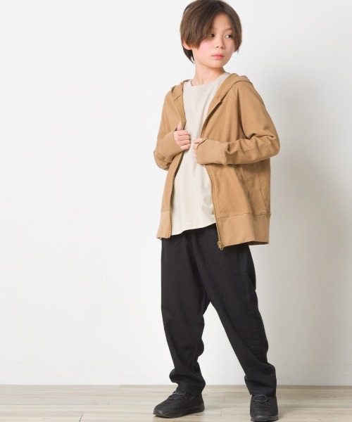 OMNES（オムネス）の「キッズ スラブコットンジップパーカー（パーカー・キッズ・ネイビー/ピンク/アイボリー/ブルーグレー/キャメル・100/110/120/130/140）」の7枚目の写真