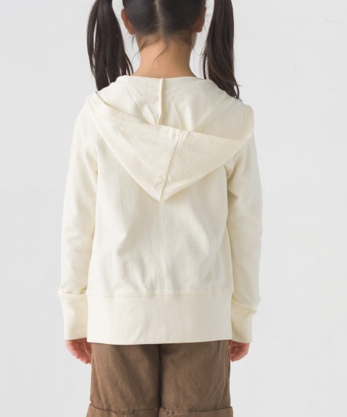 OMNES（オムネス）の「キッズ スラブコットンジップパーカー（パーカー・キッズ・ネイビー/ピンク/アイボリー/ブルーグレー/キャメル・100/110/120/130/140）」の12枚目の写真