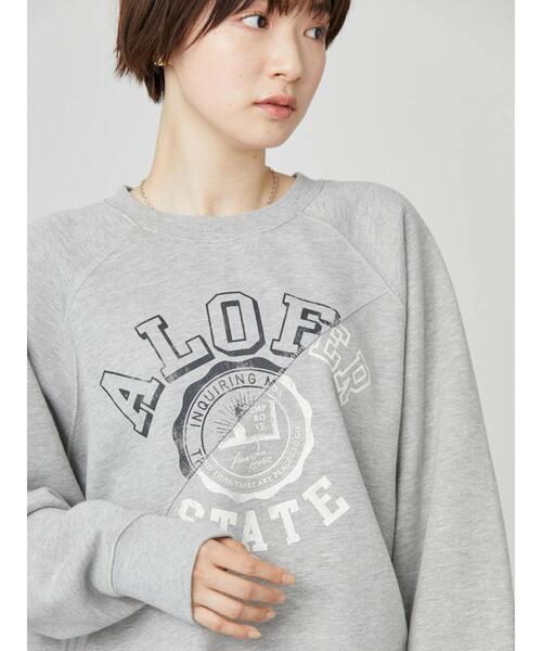 AMERICAN HOLIC(アメリカンホリック)の「カレッジロゴ裏毛プルオーバー(スウェット・レディース・ブルー/グリーン/グレー系その他・M/L)」の5枚目の写真