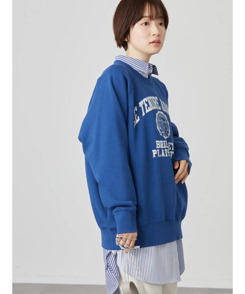 AMERICAN HOLIC(アメリカンホリック)の「カレッジロゴ裏毛プルオーバー(スウェット・レディース・ブルー/グリーン/グレー系その他・M/L)」の21枚目の写真