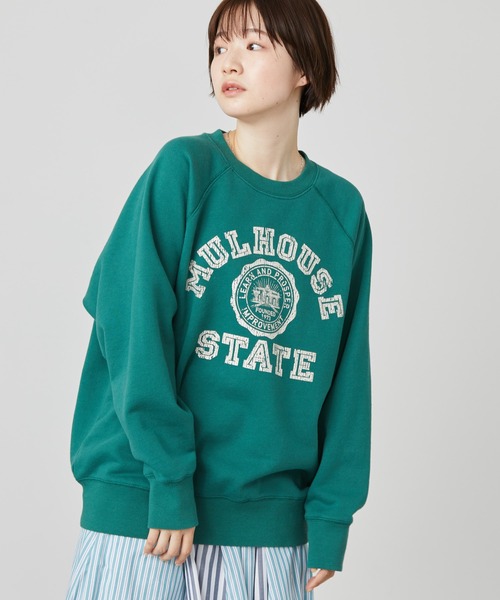 AMERICAN HOLIC(アメリカンホリック)の「カレッジロゴ裏毛プルオーバー(スウェット・レディース・ブルー/グリーン/グレー系その他・M/L)」の2枚目の写真