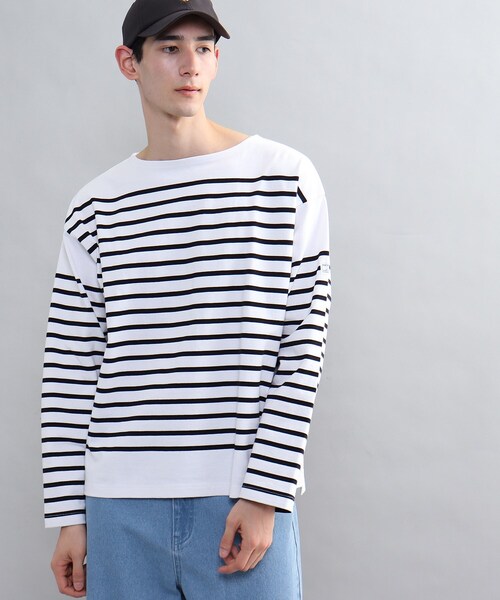 MONT KEMMEL(モンケメル)の「◆【MONT KEMMEL/モンケメル】別注バスクボーダーシャツ(Tシャツ/カットソー・メンズ・ブラック系2/ブルー系7/レッド系4/ネイビー系2/ブラック系4・03/02)」の2枚目の写真