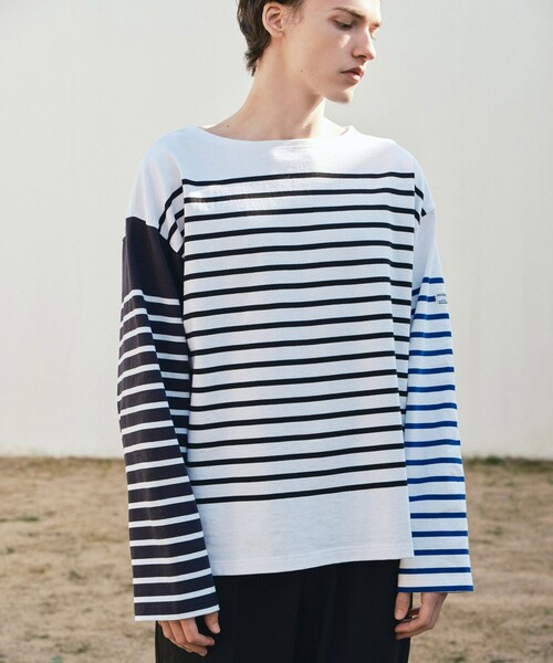 MONT KEMMEL(モンケメル)の「◆【MONT KEMMEL/モンケメル】別注バスクボーダーシャツ(Tシャツ/カットソー・メンズ・ブラック系2/ブルー系7/レッド系4/ネイビー系2/ブラック系4・03/02)」の3枚目の写真