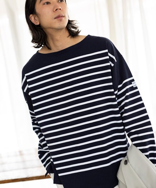 MONT KEMMEL(モンケメル)の「◆【MONT KEMMEL/モンケメル】別注バスクボーダーシャツ(Tシャツ/カットソー・メンズ・ブラック系2/ブルー系7/レッド系4/ネイビー系2/ブラック系4・03/02)」の4枚目の写真