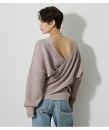 AZUL by moussy | 2WAY FRONT TWIST SET KNIT TOPS/ツーウェイツイストセットニットトップス(ニット/セーター)