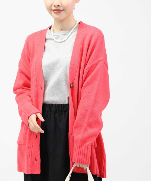 HONEYSUCKLE ROSE（ハニーサックルローズ）の「【HONEYSUCKLE ROSE】カラーゆるっとカーディガン（カーディガン/ボレロ・レディース・ブルー/ピンク/グリーン・M/L）」の3枚目の写真