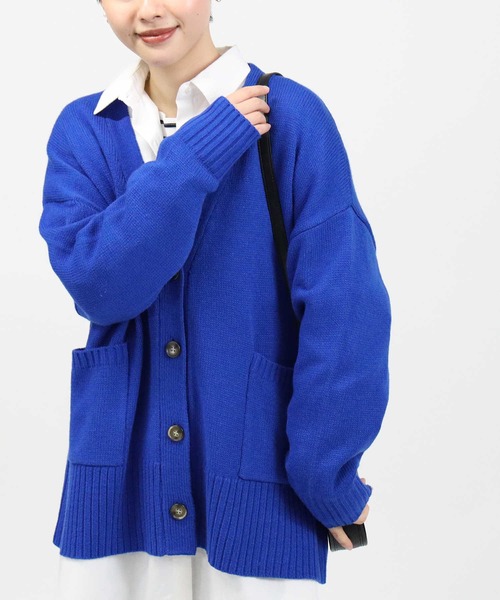 HONEYSUCKLE ROSE（ハニーサックルローズ）の「【HONEYSUCKLE ROSE】カラーゆるっとカーディガン（カーディガン/ボレロ・レディース・ブルー/ピンク/グリーン・M/L）」の12枚目の写真