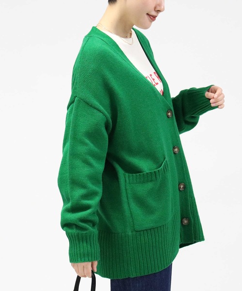 HONEYSUCKLE ROSE（ハニーサックルローズ）の「【HONEYSUCKLE ROSE】カラーゆるっとカーディガン（カーディガン/ボレロ・レディース・ブルー/ピンク/グリーン・M/L）」の6枚目の写真