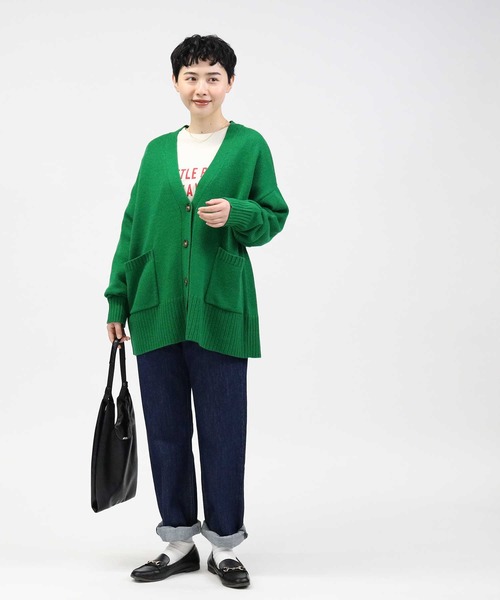 HONEYSUCKLE ROSE（ハニーサックルローズ）の「【HONEYSUCKLE ROSE】カラーゆるっとカーディガン（カーディガン/ボレロ・レディース・ブルー/ピンク/グリーン・M/L）」の7枚目の写真