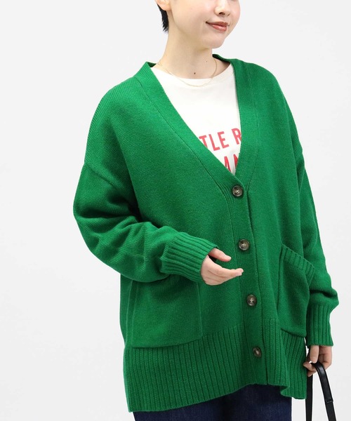 HONEYSUCKLE ROSE（ハニーサックルローズ）の「【HONEYSUCKLE ROSE】カラーゆるっとカーディガン（カーディガン/ボレロ・レディース・ブルー/ピンク/グリーン・M/L）」の9枚目の写真