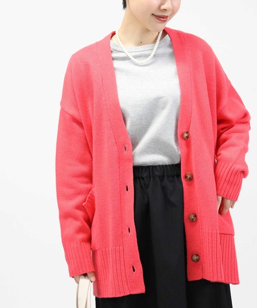 HONEYSUCKLE ROSE（ハニーサックルローズ）の「【HONEYSUCKLE ROSE】カラーゆるっとカーディガン（カーディガン/ボレロ・レディース・ブルー/ピンク/グリーン・M/L）」の15枚目の写真