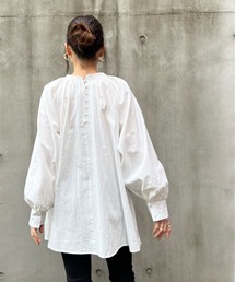 y/m by Yukie | スタンドカラーギャザーチュニック(シャツ/ブラウス)