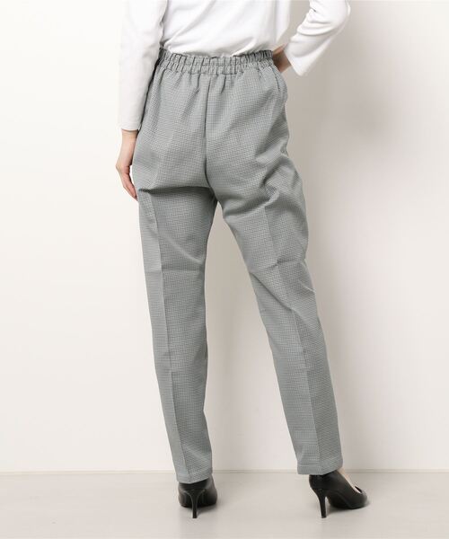 ehka sopo（エヘカソポ）の「無地／チェックセンタープレスパンツ（セットアップ可）（その他パンツ・レディース・シルバーグレー/グレー/グリーン・ﾌﾘ-）」の5枚目の写真