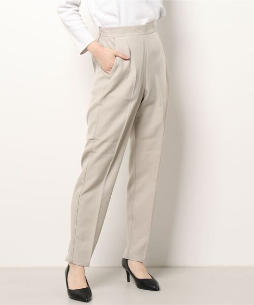 ehka sopo（エヘカソポ）の「無地／チェックセンタープレスパンツ（セットアップ可）（その他パンツ・レディース・シルバーグレー/グレー/グリーン・ﾌﾘ-）」の6枚目の写真