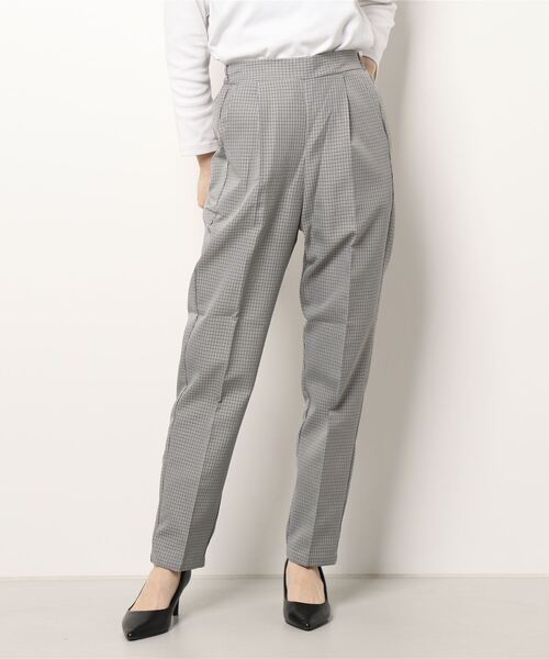 ehka sopo（エヘカソポ）の「無地／チェックセンタープレスパンツ（セットアップ可）（その他パンツ・レディース・シルバーグレー/グレー/グリーン・ﾌﾘ-）」の8枚目の写真