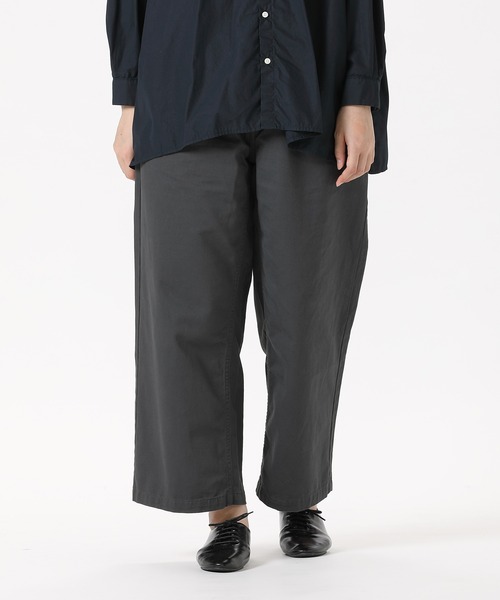 SETTO（セット）の「RARE CHINO：ワイドタックパンツ（チノパンツ・レディース・ダークグレー/ベージュ・S/XS/M/L）」の2枚目の写真