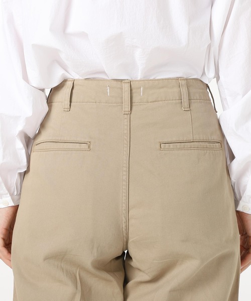 SETTO（セット）の「RARE CHINO：ワイドタックパンツ（チノパンツ・レディース・ダークグレー/ベージュ・S/XS/M/L）」の3枚目の写真