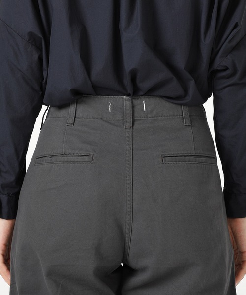 SETTO（セット）の「RARE CHINO：ワイドタックパンツ（チノパンツ・レディース・ダークグレー/ベージュ・S/XS/M/L）」の10枚目の写真