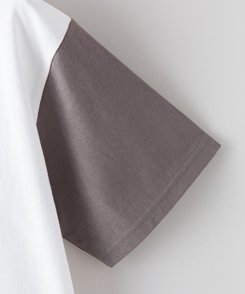 OUTDOOR PRODUCTS(アウトドアプロダクツ)の「USAコットン袖切替プリントTシャツ ビッグシルエット コットン100%(Tシャツ/カットソー・レディース・オリーブ/ベージュ/ネイビー・FREE)」の10枚目の写真