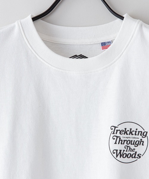 OUTDOOR PRODUCTS(アウトドアプロダクツ)の「USAコットン袖切替プリントTシャツ ビッグシルエット コットン100%(Tシャツ/カットソー・レディース・オリーブ/ベージュ/ネイビー・FREE)」の7枚目の写真