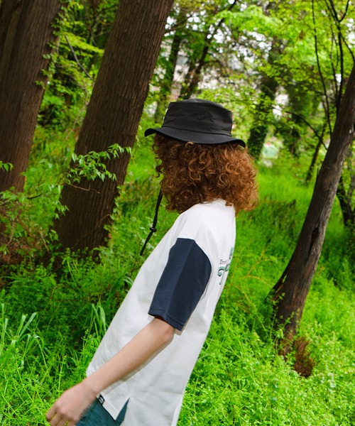 OUTDOOR PRODUCTS(アウトドアプロダクツ)の「USAコットン袖切替プリントTシャツ ビッグシルエット コットン100%(Tシャツ/カットソー・レディース・オリーブ/ベージュ/ネイビー・FREE)」の21枚目の写真