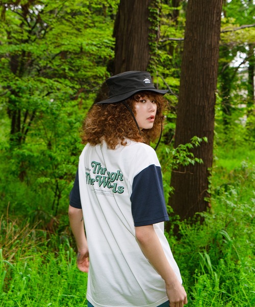 OUTDOOR PRODUCTS(アウトドアプロダクツ)の「USAコットン袖切替プリントTシャツ ビッグシルエット コットン100%(Tシャツ/カットソー・レディース・オリーブ/ベージュ/ネイビー・FREE)」の20枚目の写真