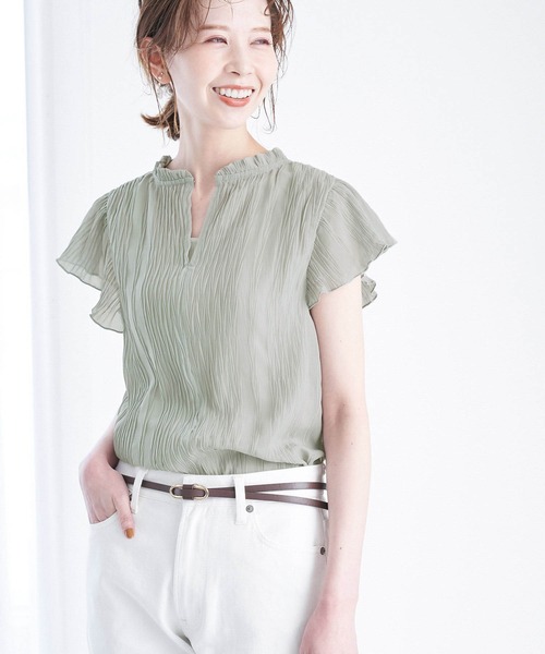 【WEB限定】【2WAY】プリーツブラウス