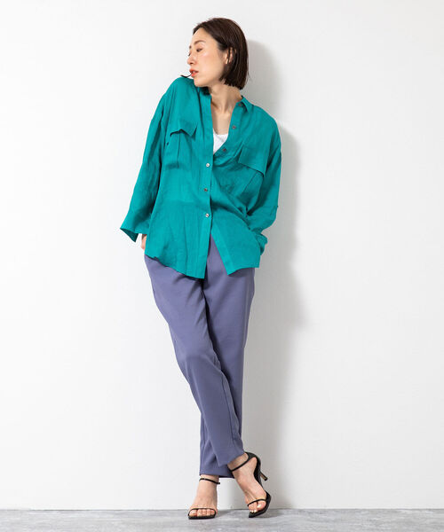 NOLLEY’S（ノーリーズ）の「エアウォッシュパーフェクトパンツ（その他パンツ・レディース・ホワイト/ブラック/ミント/ネイビー/グレイッシュブルー・34/36/38/40）」の6枚目の写真