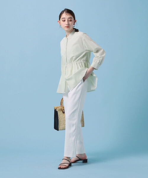 NOLLEY’S（ノーリーズ）の「エアウォッシュパーフェクトパンツ（その他パンツ・レディース・ホワイト/ブラック/ミント/ネイビー/グレイッシュブルー・34/36/38/40）」の14枚目の写真