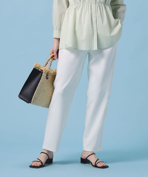 NOLLEY’S（ノーリーズ）の「エアウォッシュパーフェクトパンツ（その他パンツ・レディース・ホワイト/ブラック/ミント/ネイビー/グレイッシュブルー・34/36/38/40）」の16枚目の写真