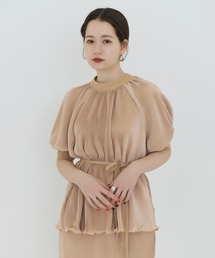 プリーツ ボリュームブラウス TINA：JOJUN