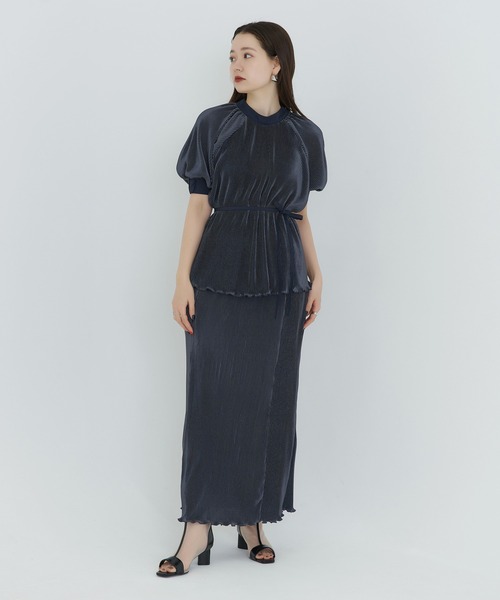 TINA:JOJUN(ティーナジョジュン)の「プリーツ ボリュームブラウス TINA:JOJUN(シャツ/ブラウス・レディース・ピンクベージュ/ブルーグレー・M)」の16枚目の写真