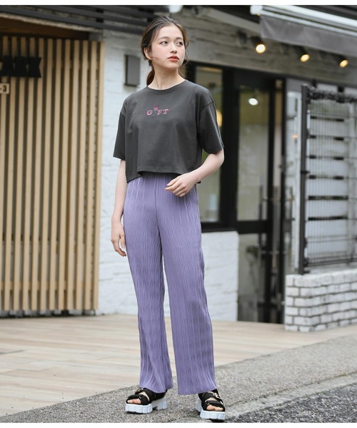 CHILLE(チル)の「ウェーブプリーツゆったりパンツ(その他パンツ・レディース・イエロー/パープル/ブルー・FREE)」の6枚目の写真