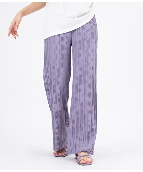CHILLE(チル)の「ウェーブプリーツゆったりパンツ(その他パンツ・レディース・イエロー/パープル/ブルー・FREE)」の13枚目の写真