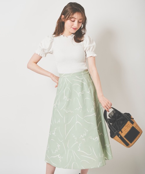 31 Sons de mode（トランテアン　ソン　ドゥ　モード）の「シャーリングパフスリーブカットソー（Tシャツ/カットソー・レディース・ブラック/オフホワイト/ピンク・36）」の16枚目の写真