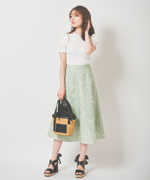 31 Sons de mode（トランテアン　ソン　ドゥ　モード）の「シャーリングパフスリーブカットソー（Tシャツ/カットソー・レディース・ブラック/オフホワイト/ピンク・36）」の20枚目の写真