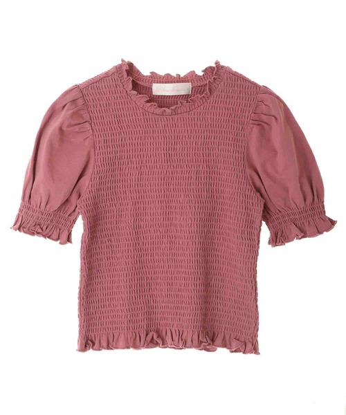 31 Sons de mode（トランテアン　ソン　ドゥ　モード）の「シャーリングパフスリーブカットソー（Tシャツ/カットソー・レディース・ブラック/オフホワイト/ピンク・36）」の8枚目の写真