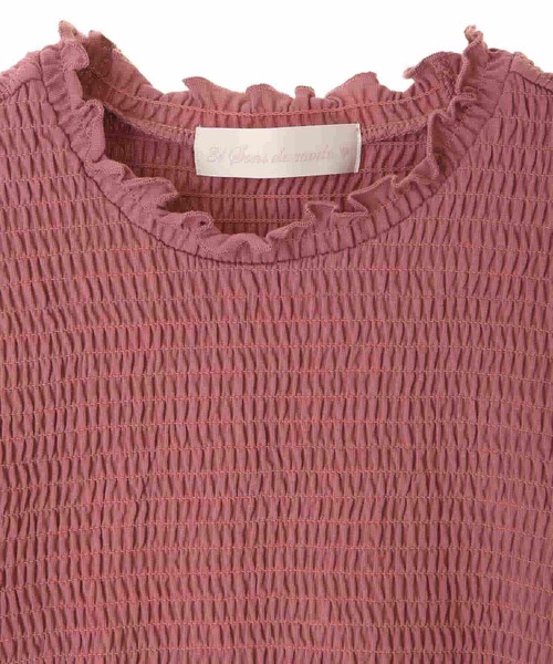 31 Sons de mode（トランテアン　ソン　ドゥ　モード）の「シャーリングパフスリーブカットソー（Tシャツ/カットソー・レディース・ブラック/オフホワイト/ピンク・36）」の9枚目の写真