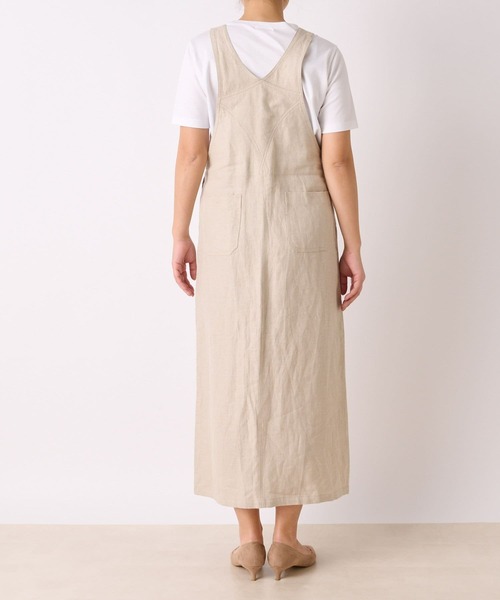 RIVE DROITE（リヴドロワ）の「レイヤードで長く着回せる/リネンジャンスカ（ジャンパースカート・レディース・ベージュ/ブラック・FREE）」の19枚目の写真