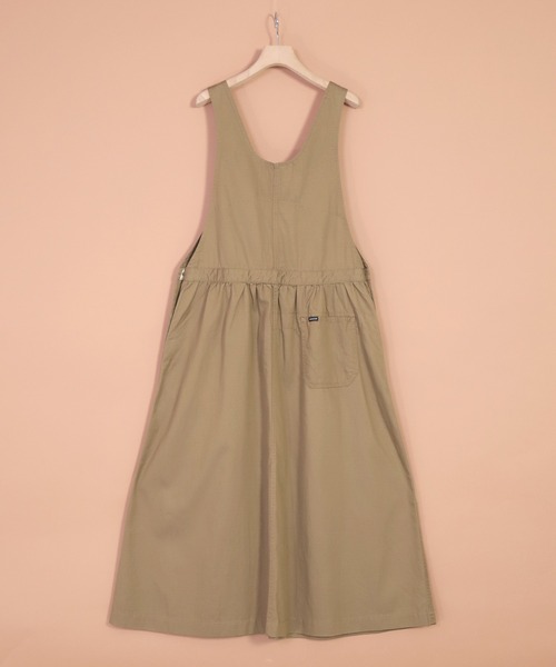 OMNIGOD（オムニゴッド）の「[OMNIGOD womens / オムニゴッド] スラブブロークンツイル サロペットスカート（サロペット/オーバーオール・レディース・ベージュ/ネイビー・FREE）」の3枚目の写真