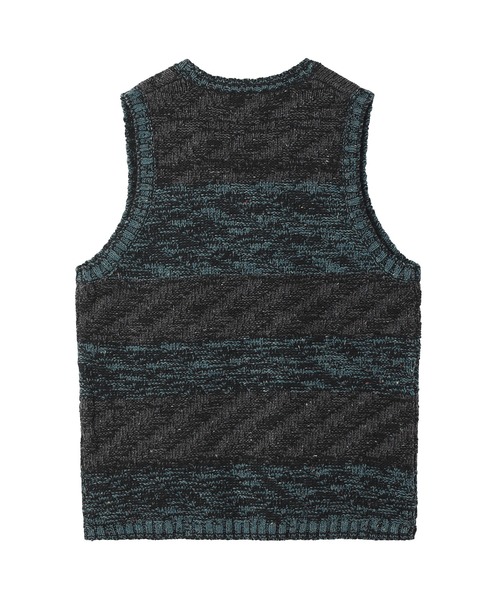 FILL THE BILL(フィルザビル)の「FILLTHEBILL MIX BORDER KNIT VEST 306-212066(ニット/セーター・レディース・ダークグレー/グレー・ONE SIZE)」の12枚目の写真