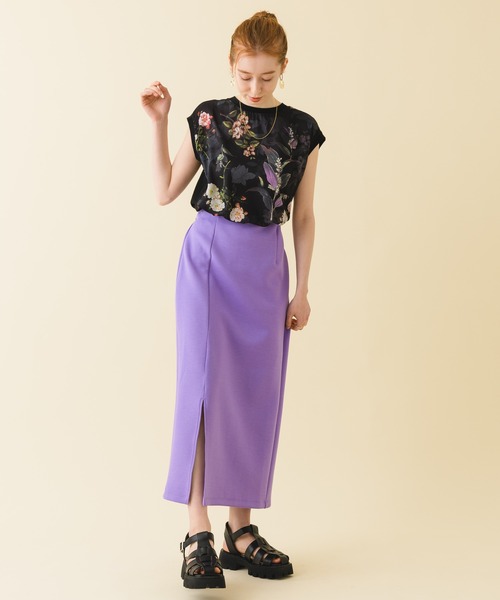 Paradise Picnic（パラダイスピクニック）の「ダンボールタイトスカート（スカート・レディース・ブラック/パープル/グリーン・FREE）」の16枚目の写真