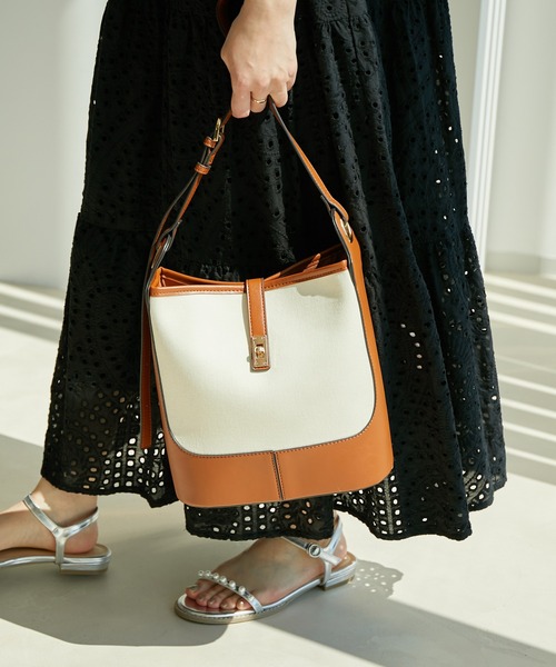 コンビ生地フロント金具ショルダーバッグ ショルダーバッグ Vis ビス のファッション通販 Zozotown