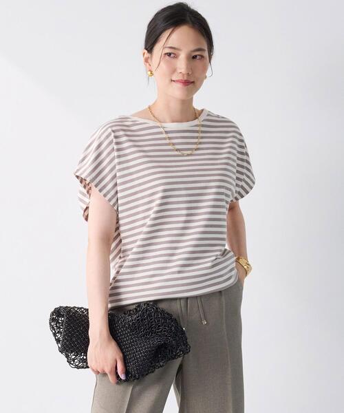 【矢野未希子さん着用】トラップウエストフレアスリーブカットソ―Tシャツ